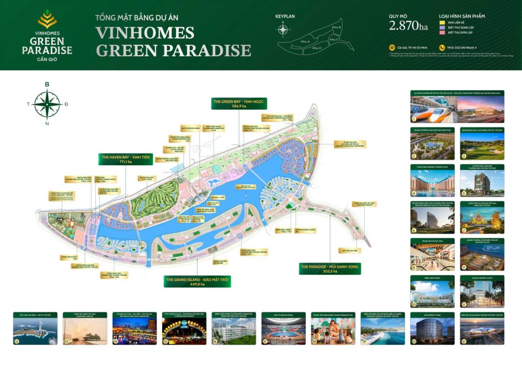 Tổng thể mặt bằng dự án Vinhomes Green Paradise