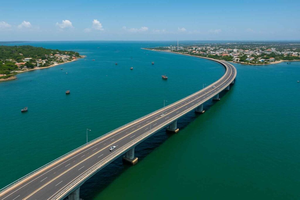 Ảnh đường vượt biển Cần Giờ Vũng Tàu do AI tạo