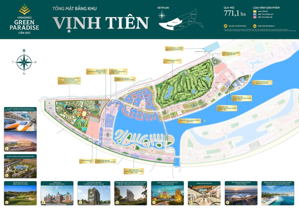 Phối cảnh các dịch vụ tiện ích có trong phân khu Vịnh Tiên Vinhomes Cần Giờ