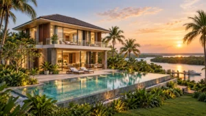 Cho thuê biệt thự Vinhomes Cần Giờ với hồ bơi và cảnh quan ven biển